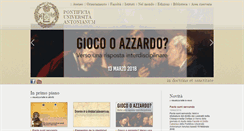 Desktop Screenshot of antonianum.eu